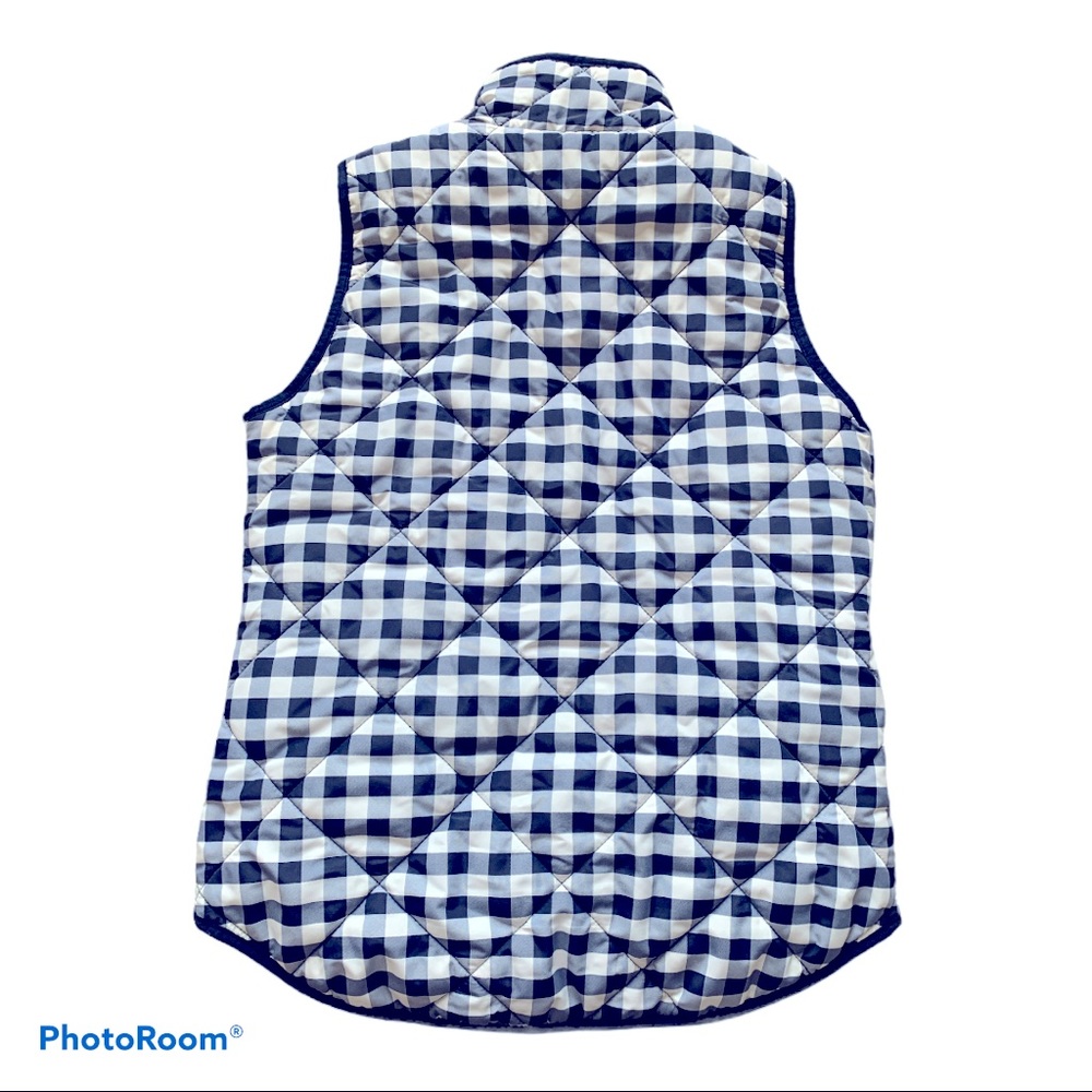 J. Crew Mercantile Gingham Quilted Puffer Vest - Picture 2 of 5